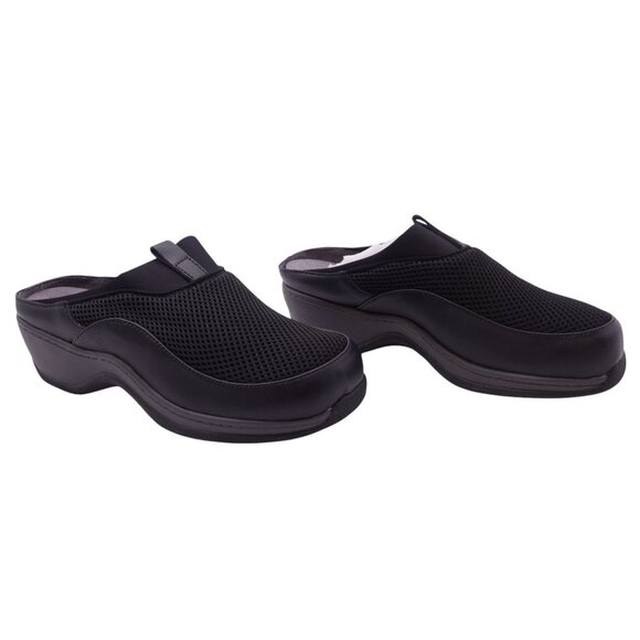 NIB Softwalk Aberdeen Mule Comfort Shoes Sz 8W Black Lightweight Slip On Casual - Picture 2 of 12